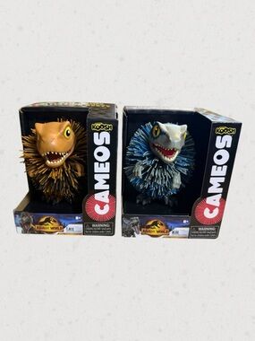 PlayMonster Koosh Cameos Jurassic World T-Rex and Blue Raptor Tactile Dino Balls